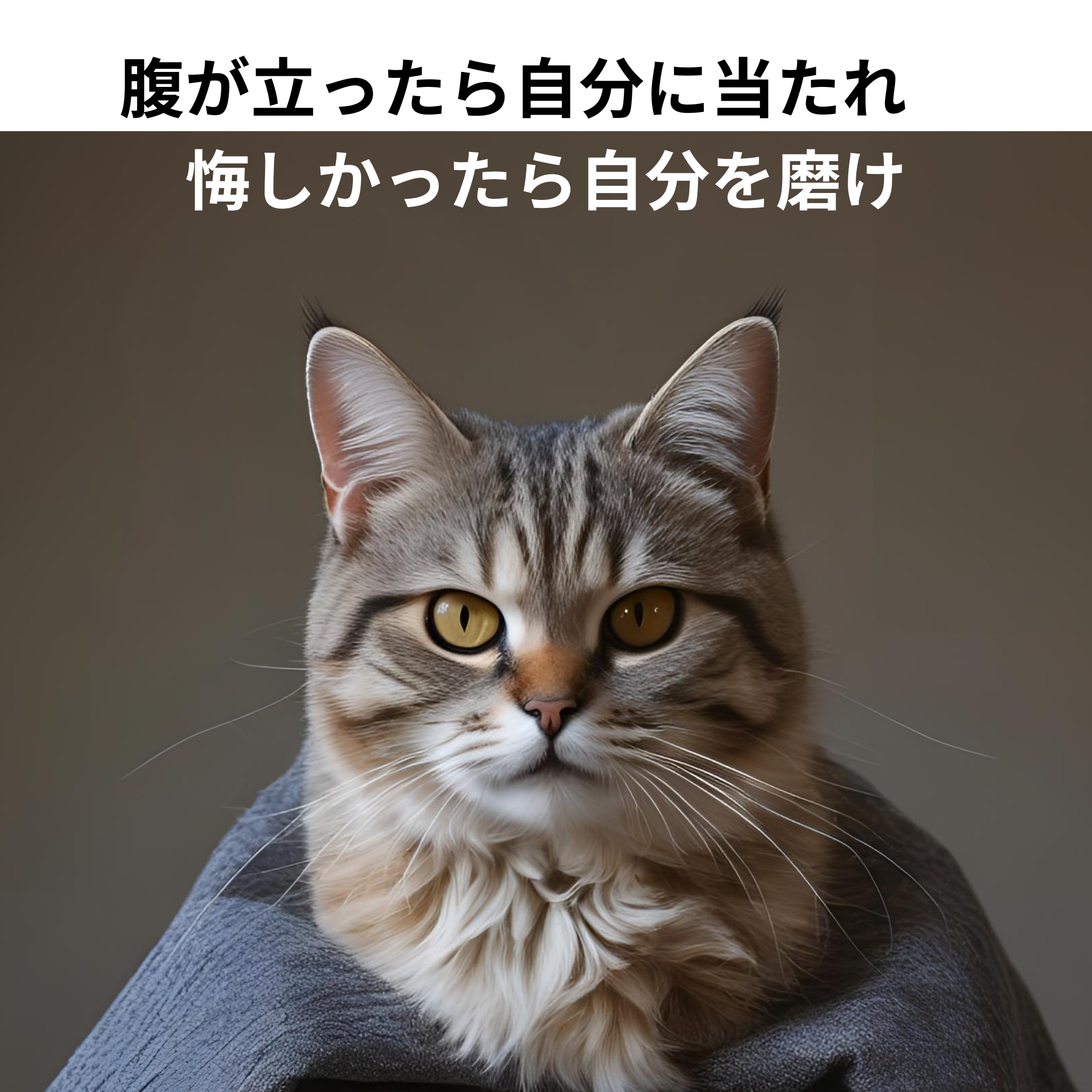 腹が立ったら自分に当たれ　悔しかったら自分を磨け